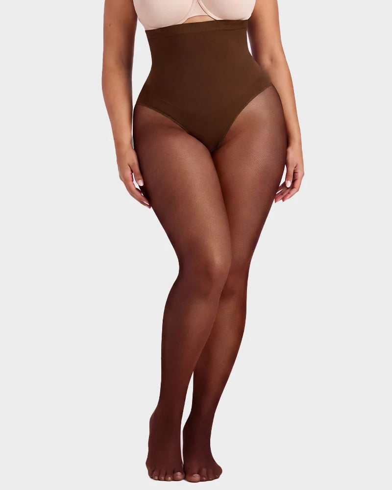 ShapeLace High-Waist Floral Lace Shaping Tights