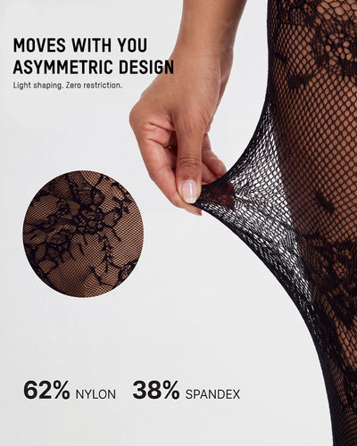 ShapeLace High-Waist Floral Lace Shaping Tights